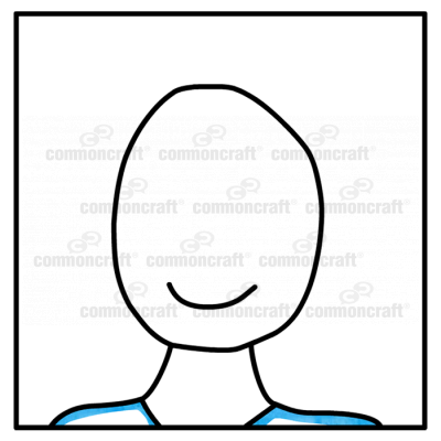 Portrait Icon Headshot Blue Close
