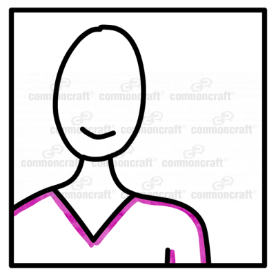 Portrait Icon Headshot Purple